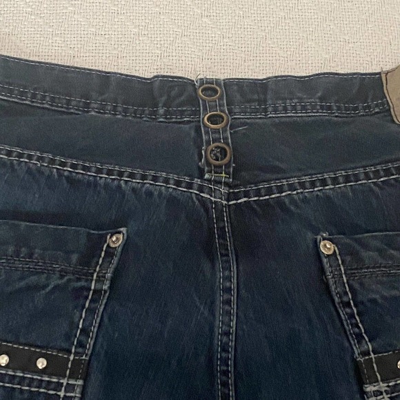 Red Ape Authentic Jeans Dark Wash Denim Embroidered Streetwear - Picture 16 of 16